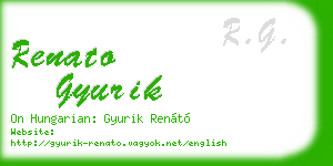 renato gyurik business card